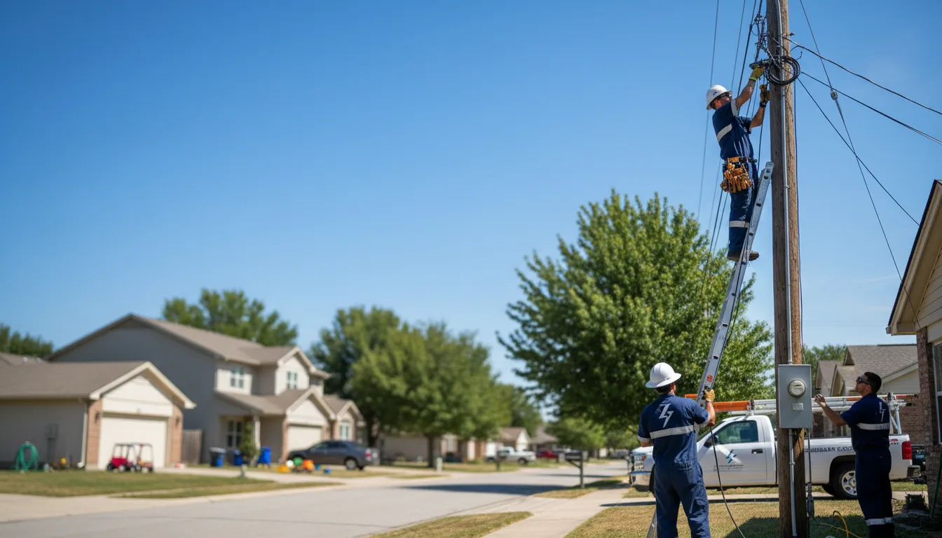 Residential electrician providing installation services in Vernon, AZ